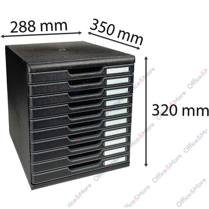 EXACOMPTA BOKS 10 FIOKA CRNA MODULO A4 