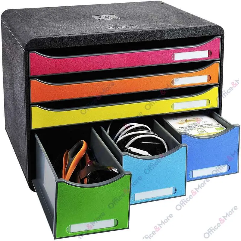 EXACOMPTA BOKS 6 FIOKA CRNA-BOJA FIOKE STORE-BOX 