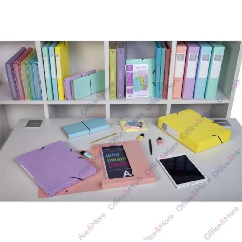 EXACOMPTA BOX FASCIKLA A4 25mm 0.7mm AQUAREL Ass. 