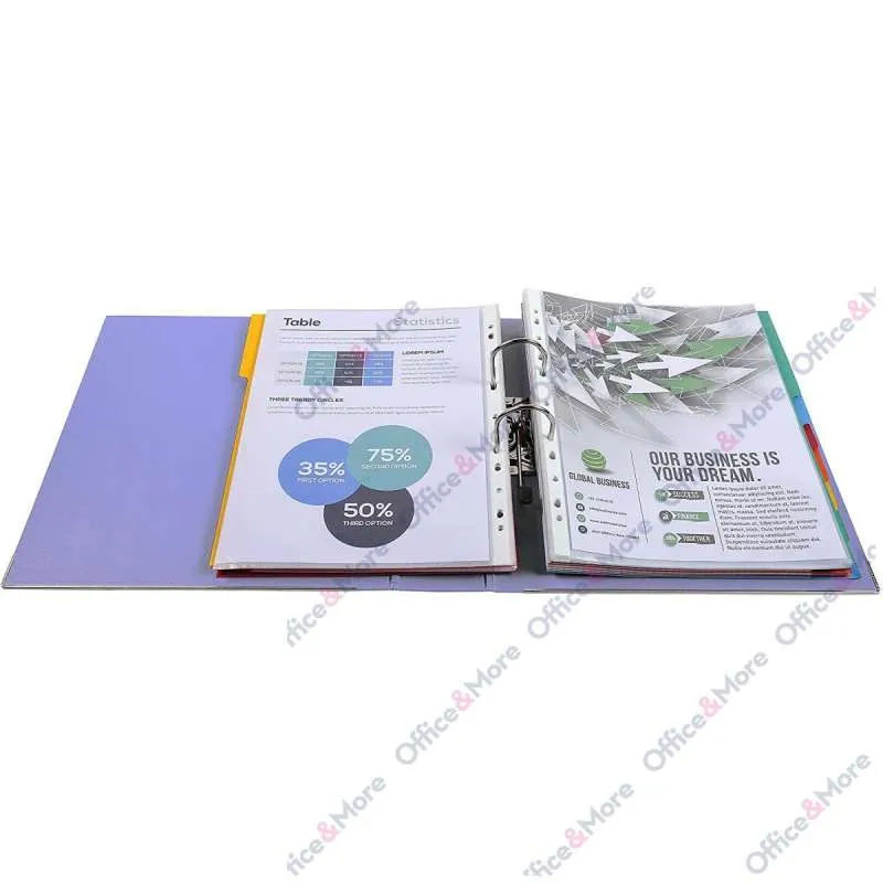 EXACOMPTA REGISTRATOR PREMIUM A4 8CM LILA 53307E 