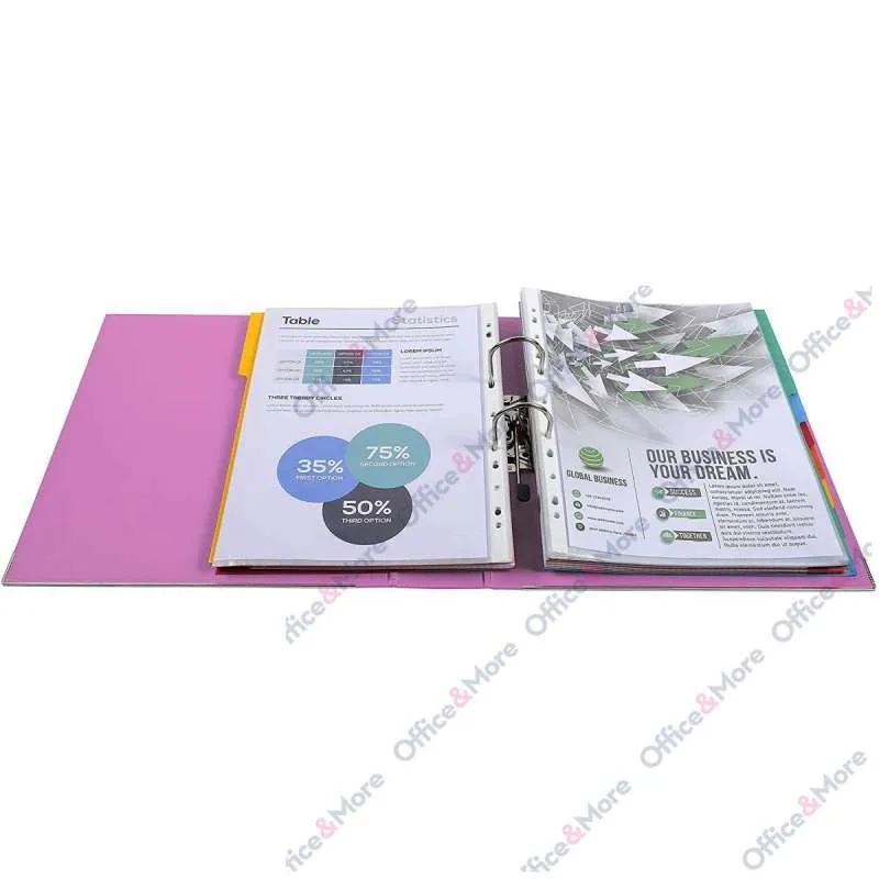 EXACOMPTA REGISTRATOR PREMIUM A4 8CM PINK 53355E 