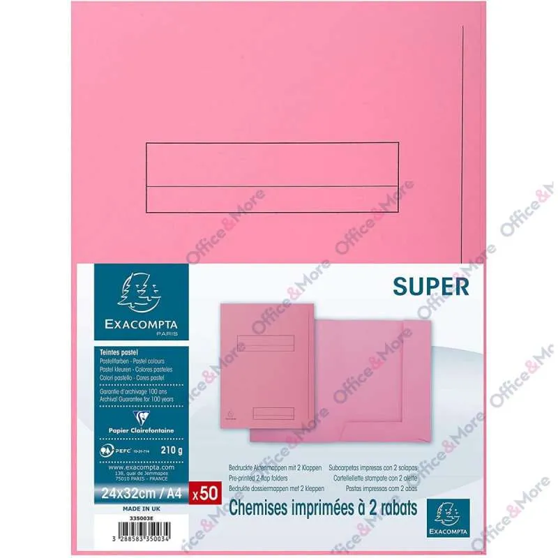 EXACOMPTA FASCIKLA SUPER SA 2 KLAPNE PAST.ROZE 