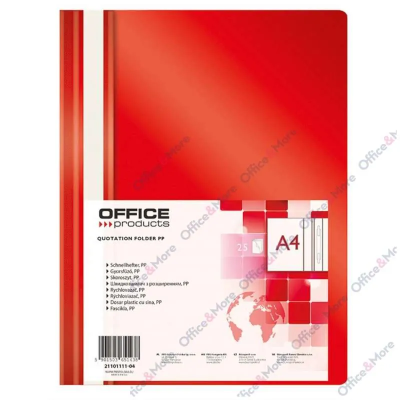 OFFICE PR. FASCIKLA BEZ PERF. POLUMEHANIZAM CRVENA 