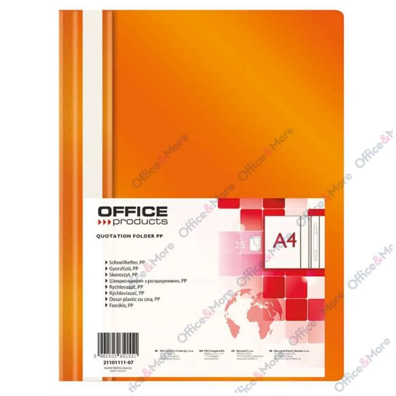 OFFICE PR. FASCIKLA BEZ PERF. POLUMEHANIZAM ORANŽ 