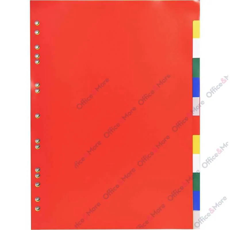 EXACOMPTA PREGRADNI INDEKS PP A4+, 12 BOJA 0.12mm 