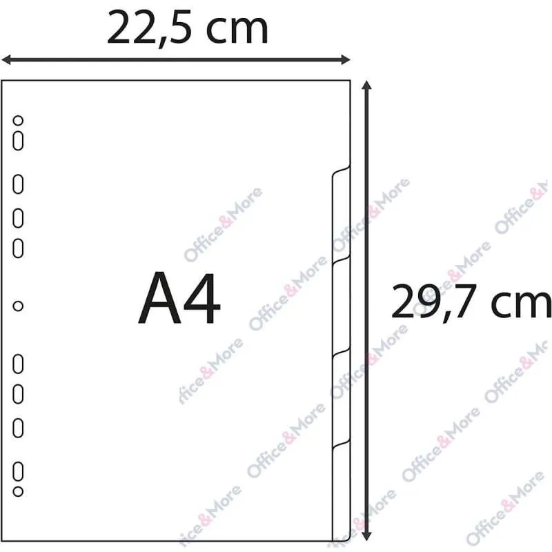 EXACOMPTA PREGRADNI INDEKS PP A4, SIVA BROJ 1-5 