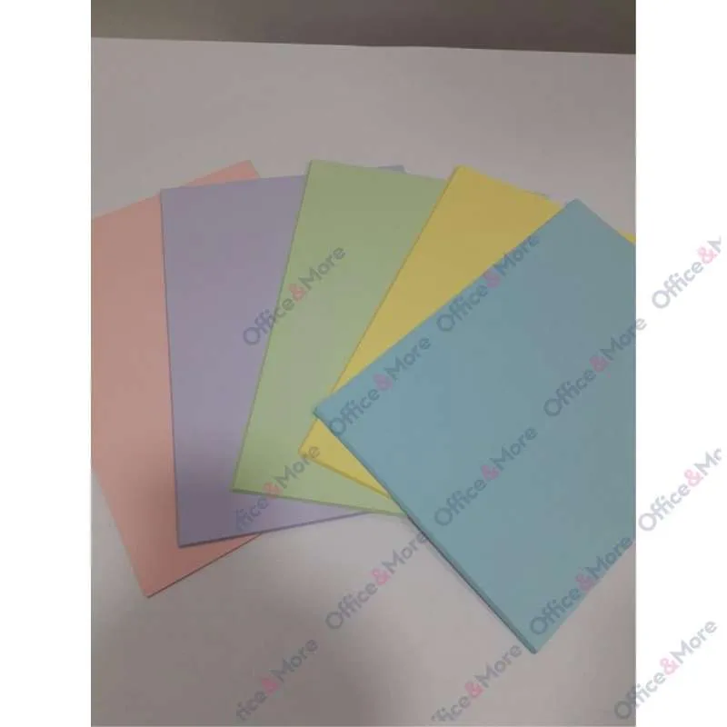 DOUBLE A PAPIR 80G PASTEL MIX 1/100L (5X20) 