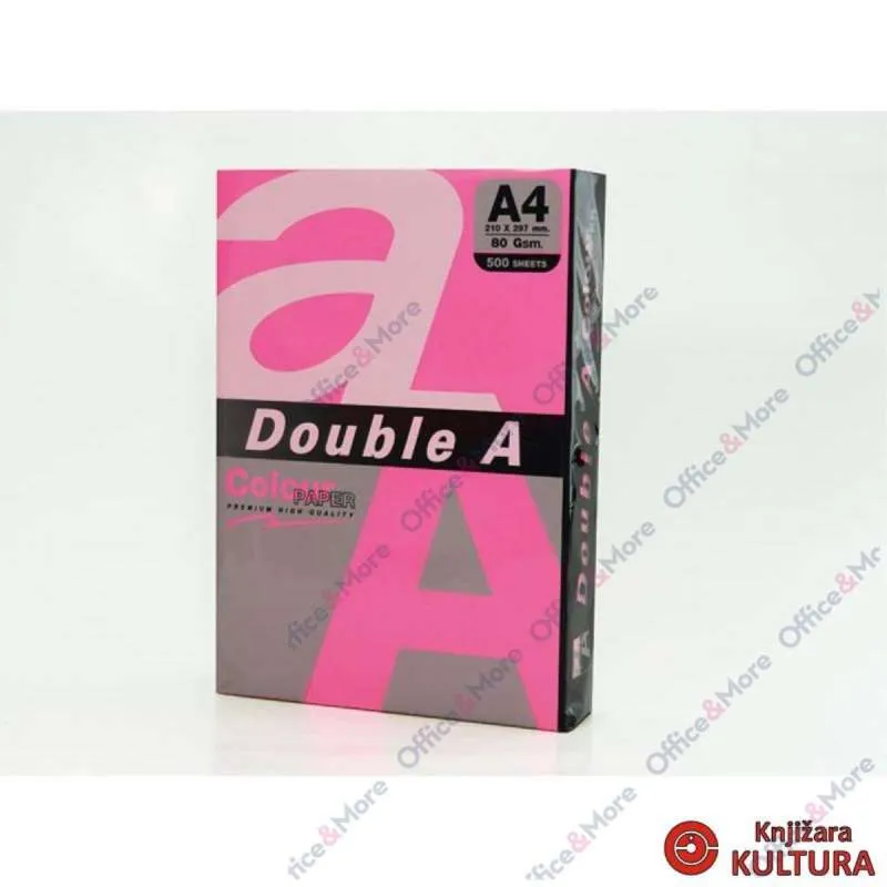 DOUBLE A FTK A4 80G 100L NEON ROZE (PINK) 
