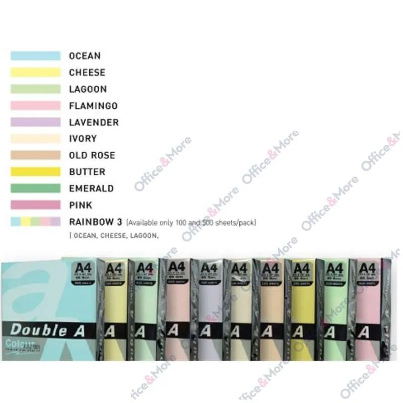 DOUBLE A FTK A4 80G 100L PASTEL BRAON (OLD ROSE) 
