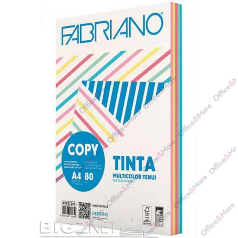 FABRIANO FTK A4 80G MIX PASTEL, 5X50L 