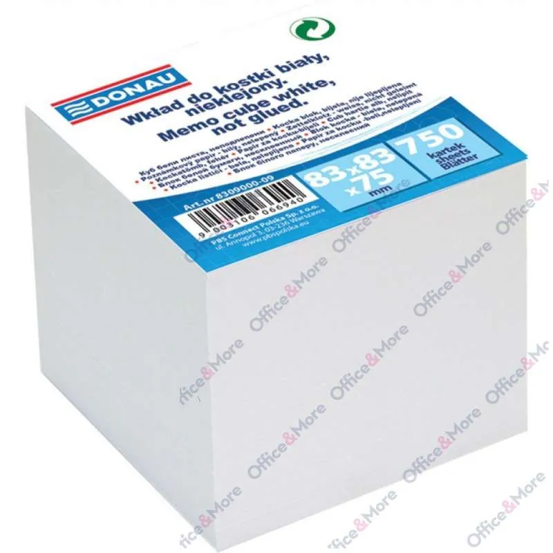 DONAU BLOK KOCKA BELA 83X83X75 750L, nelepljeni 