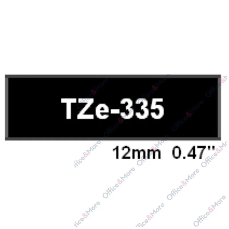BROTHER TRAKE 12mm BELO NA CRNO TZe-335 