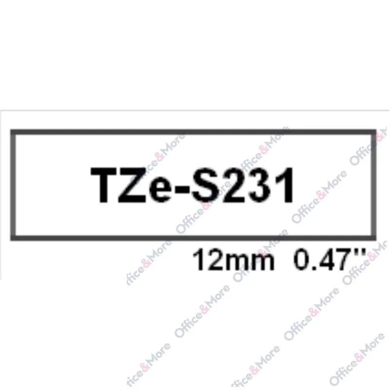 BROTHER TRAKE 12mm CRNO NA BELO  TZe-S231 
