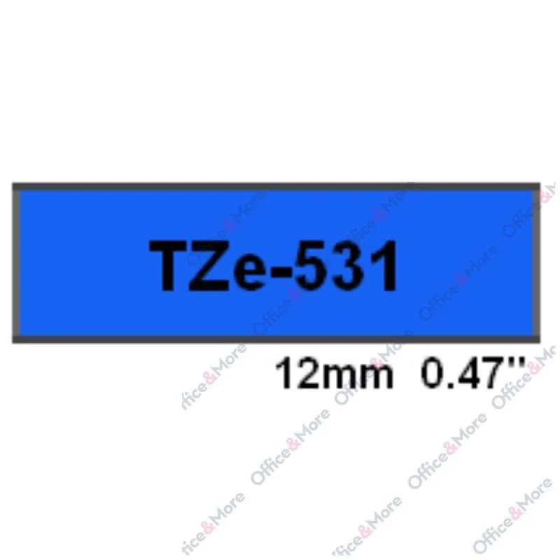 BROTHER TRAKE 12mm CRNO NA PLAVO TZe-531 