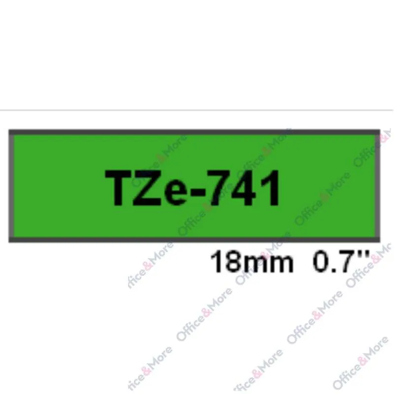 BROTHER TRAKE 18mm CRNO NA ZELENO TZe-741 