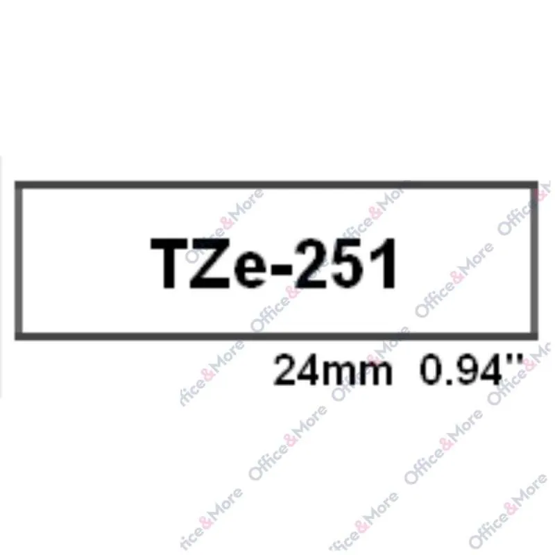 BROTHER TRAKE 24mm CRNO NA BELO TZe-251 