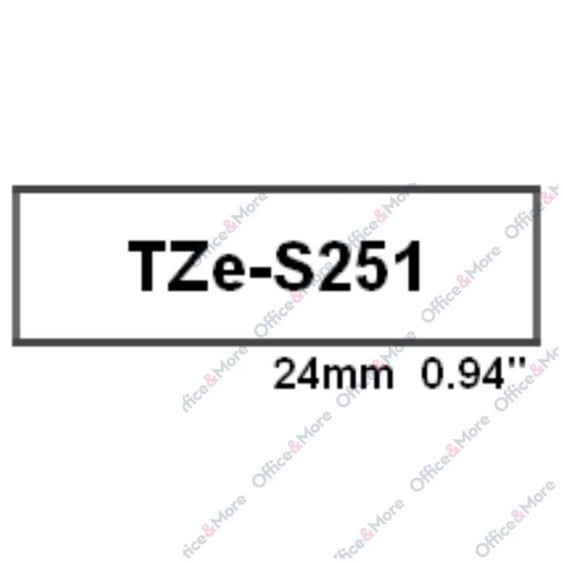 BROTHER TRAKE 24mm CRNO NA BELO TZe-S251 STRONG 