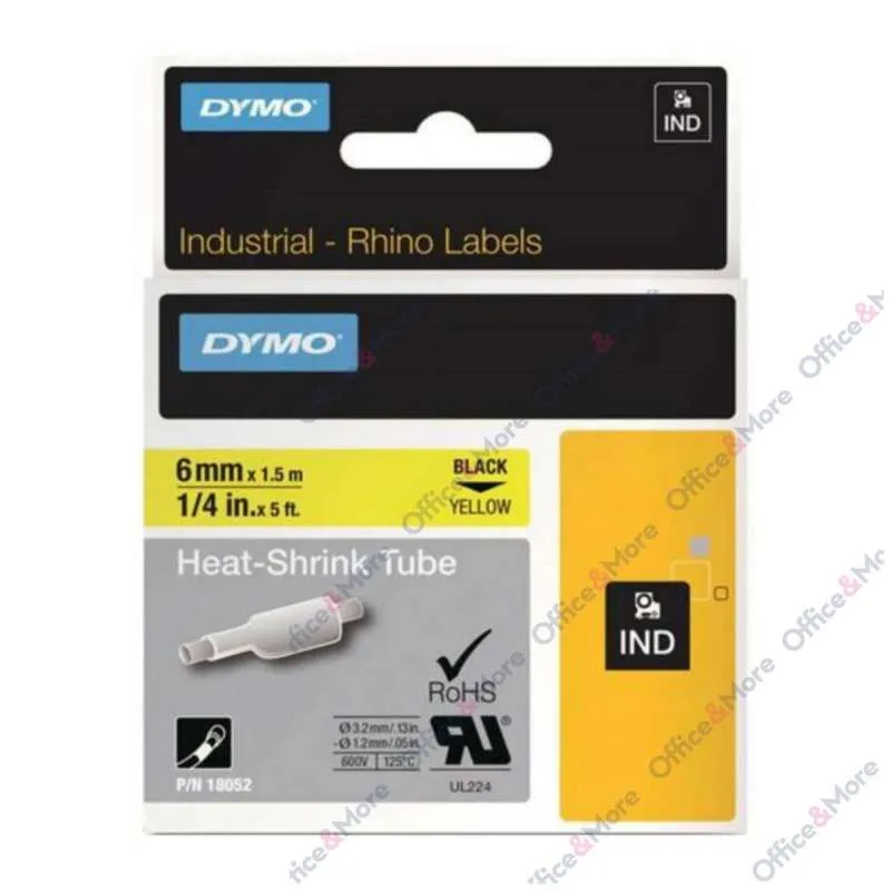 DYMO TRAKE 6mm x 1.5m CRNO NA ŽUTO TERMO 