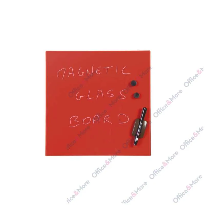 Bi-O STAKLENA MAGNETNA TABLA 38X38CM CRVENA 