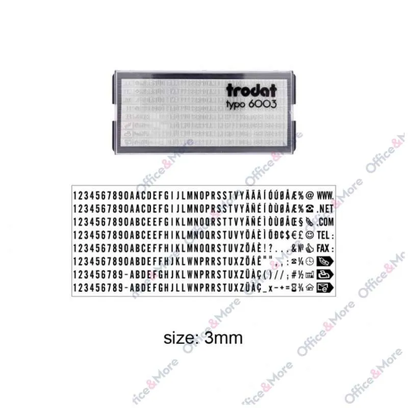 TRODAT SET SLOVA SRPSKI 3MM 6003/ ZA TYPO 4911 