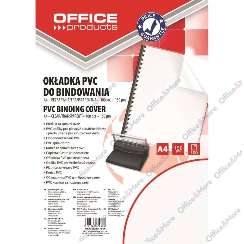PVC KORICE 150mic PROZIRNE A4 PAK.100 - 20221515 
