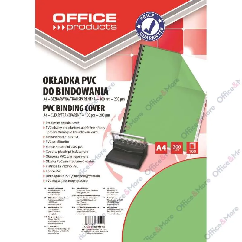 PVC KORICE 200mic ZELENE A4 PAK.100 - 20222015 