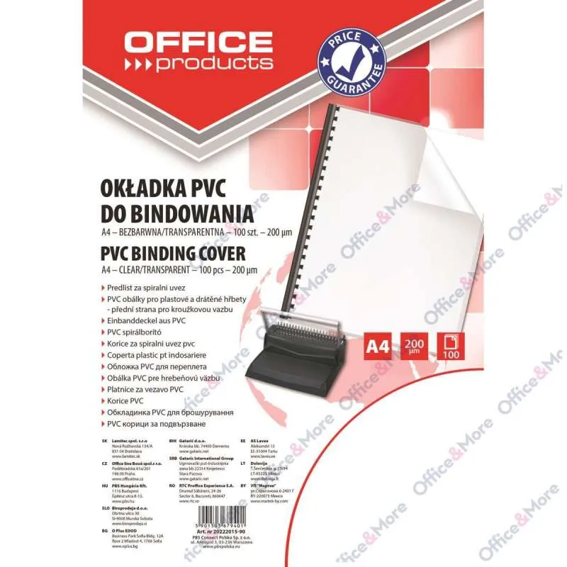 PVC KORICE 200mic PROZIRNE A4 PAK.100 - 20222015 