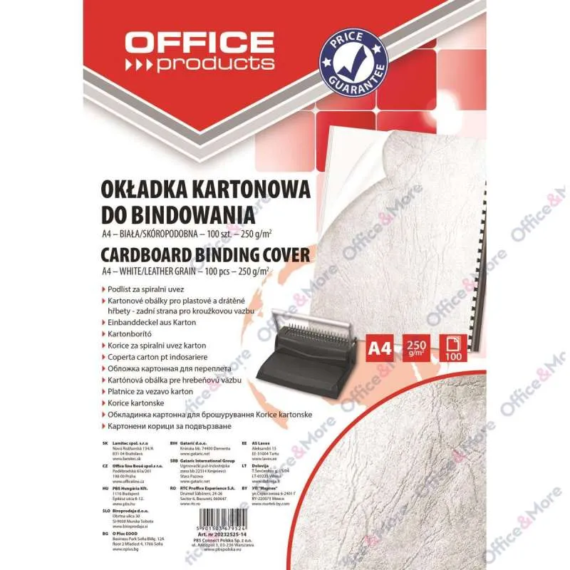 KARTONSKE KORICE 250g BELE A4 PAK.100 - 20232525 