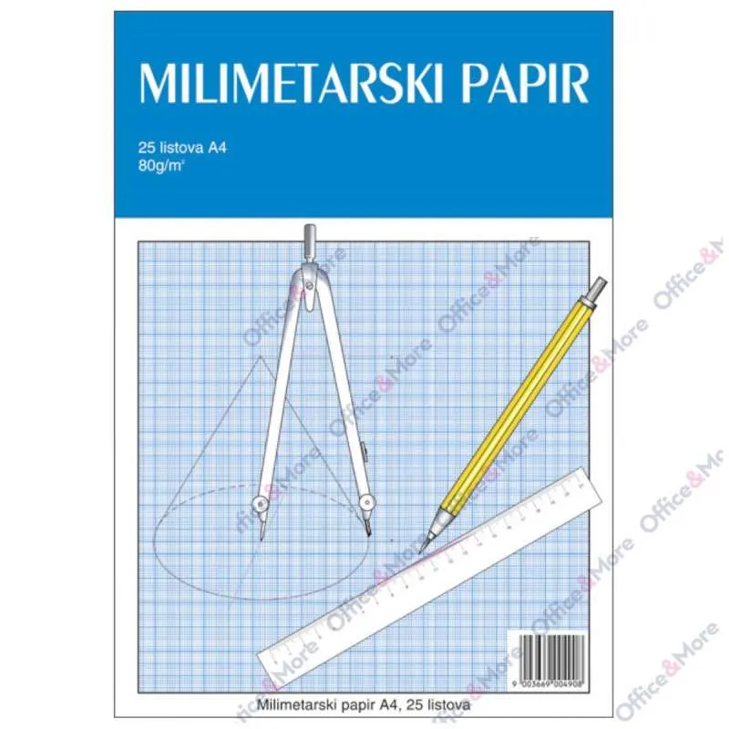 MILIMETARSKI PAPIR A4 25L EDUCA 