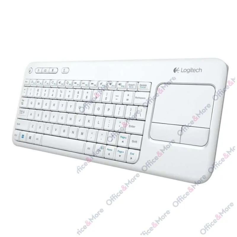 LOGITECH BEŽIČNA TASTATURA K400 PLUS BELA 