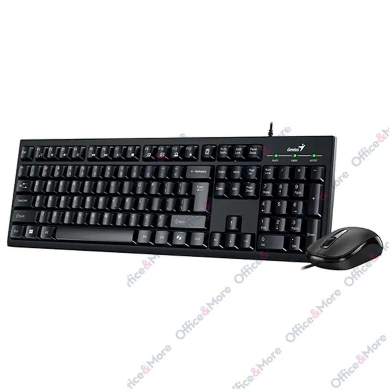 GENIUS KM-100SE USB US crna tastatura+ USB crni mi 