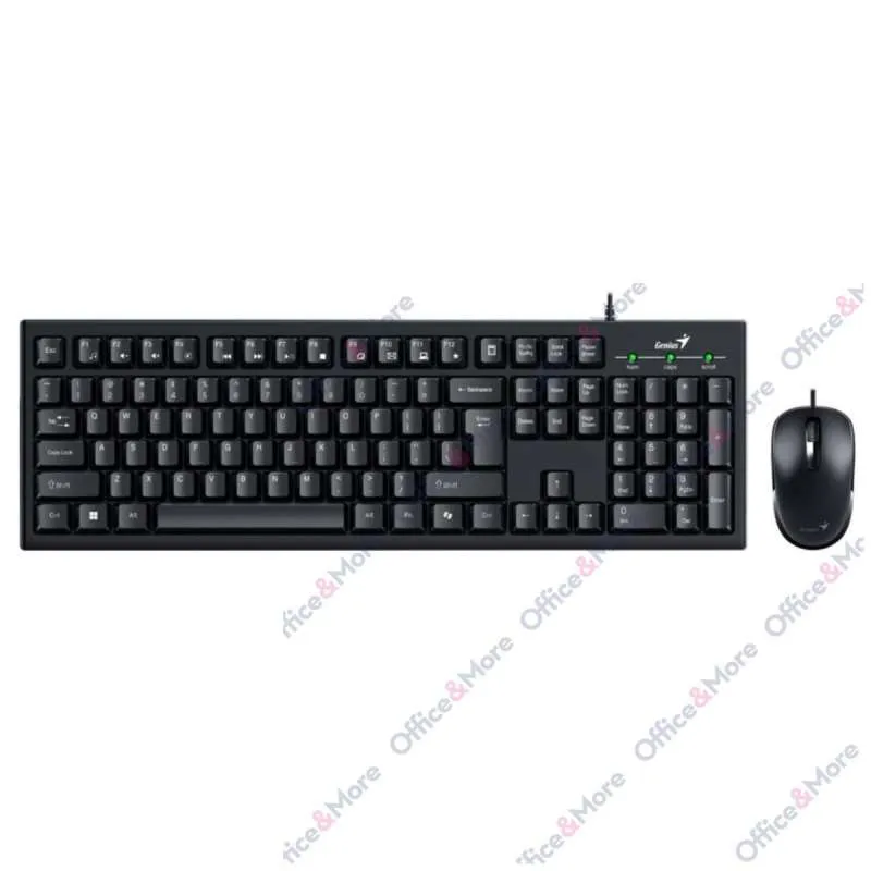 GENIUS KM-100SE USB US crna tastatura+ USB crni mi 