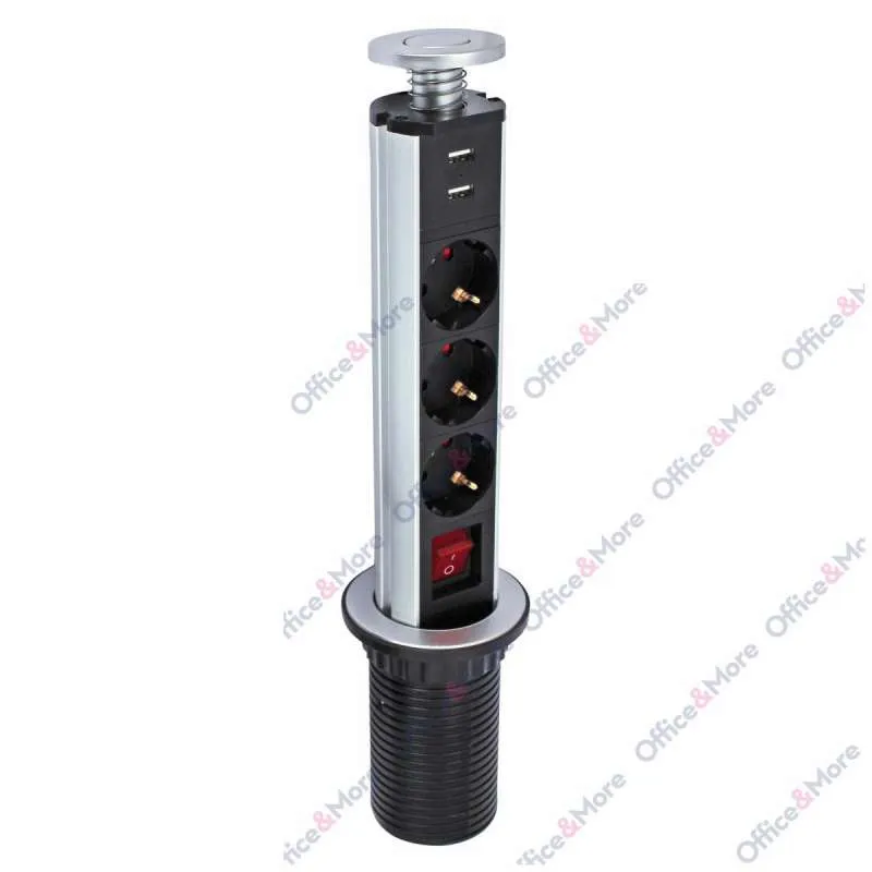 COMMEL PRODUŽNI KABL 3PR+2USB x 1,8M 234-181 