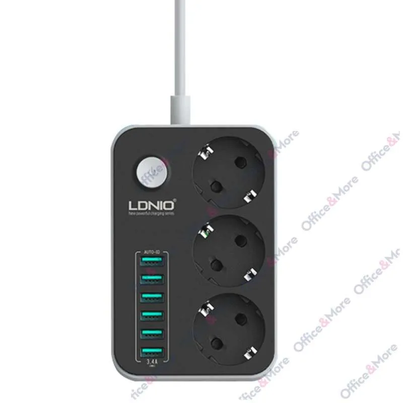LDNIO PRODUŽNI KABL SE3631 3xPR+6xUSB 1.6m 