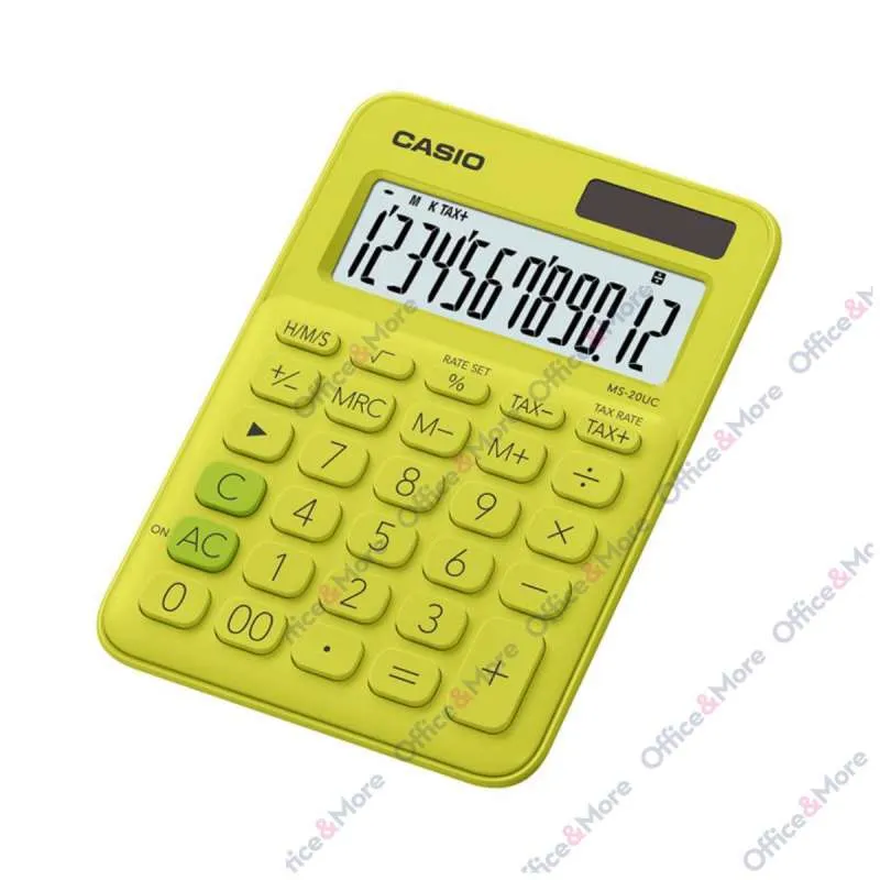 CASIO KALKULATOR MS-20UC-YG ŽUTI 