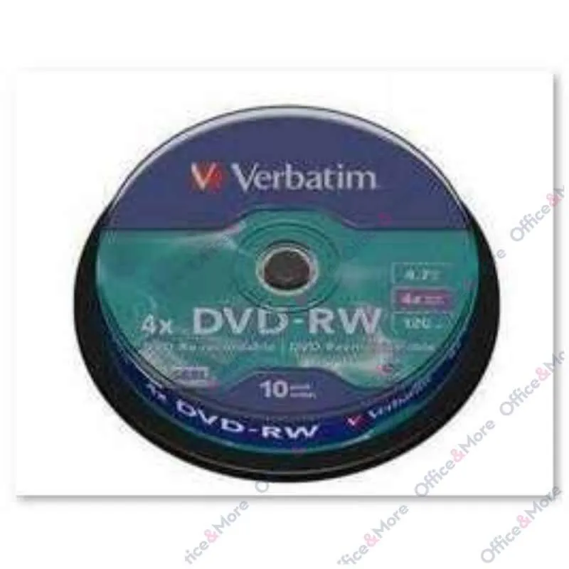 VERBATIM DVD-RW 10/1 SPINDLE 4,7 4X 