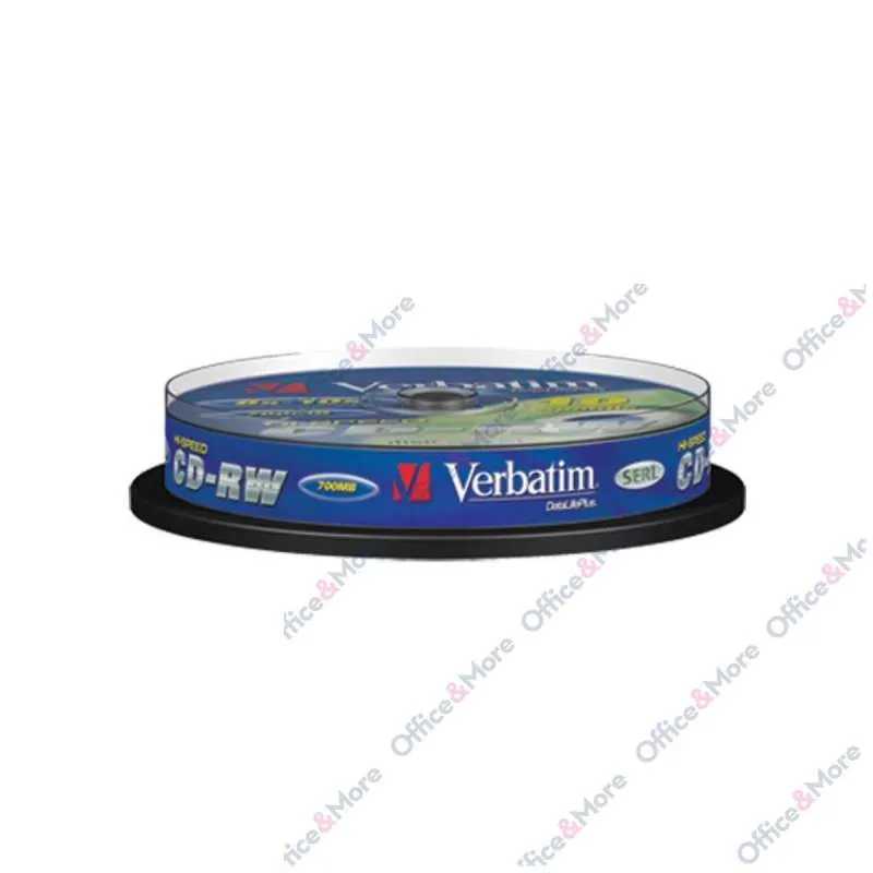 VERBATIM CD-RW 10/1 SPINDLE  8X-12X 