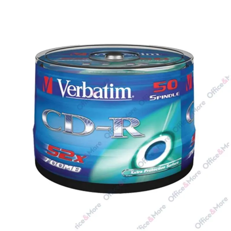 VERBATIM CD-R 50/1 SPINDLE 52X 700MB 
