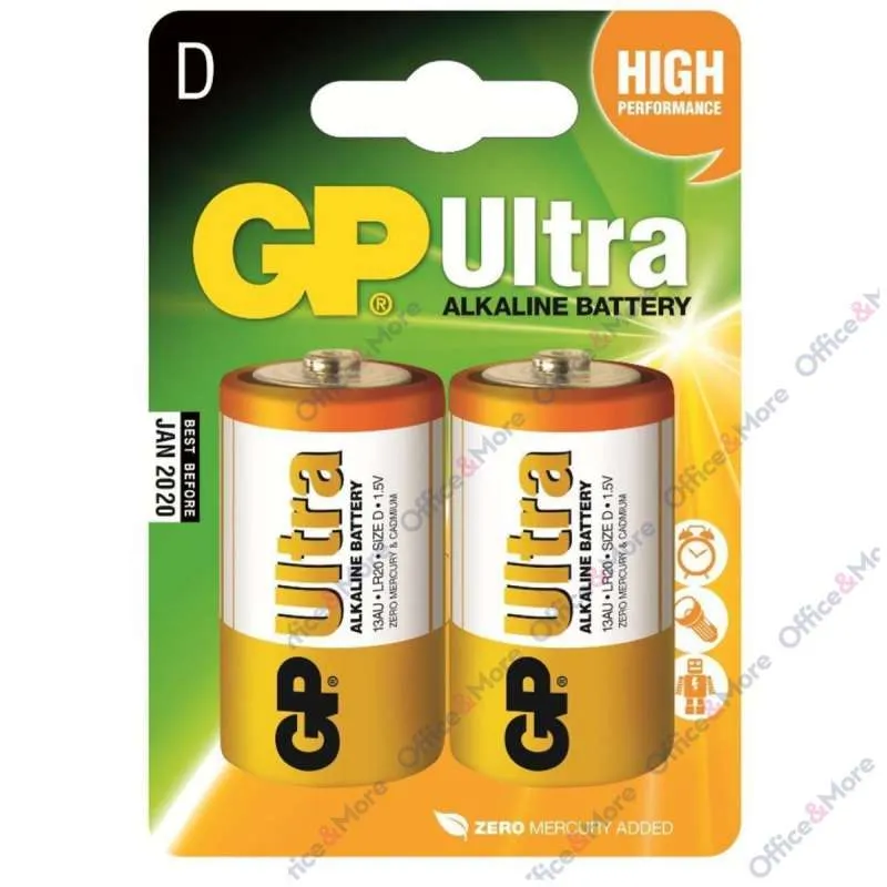GP BATERIJA ALKALNA LR20-D-1,5V pak.2-20020013 