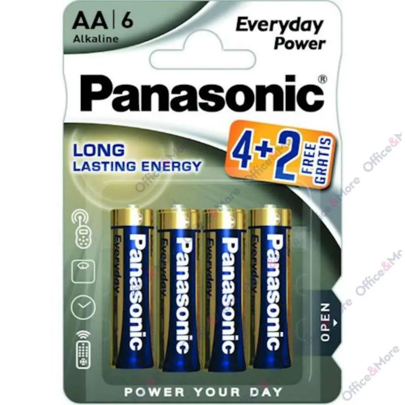 PANASONIC BATERIJA ALK.LR03-AAA-1,5V,pak.4+2 