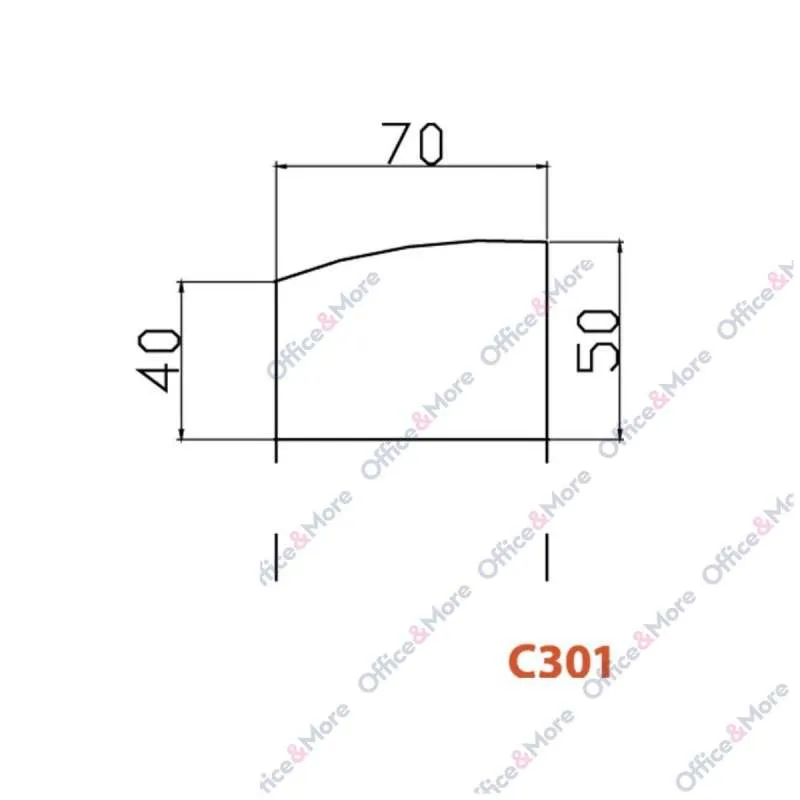 OMF PLOČA C301 70/50/40 SIVA 