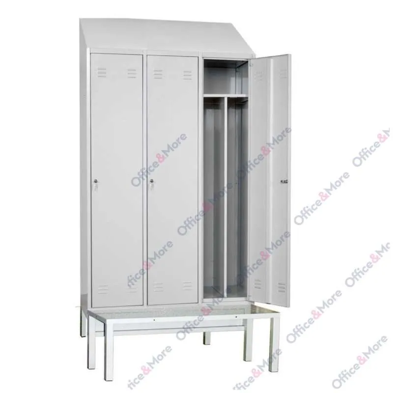 MET.GARDEROBER TROKRIL HACCP 120x50x180+KROV+KLUPA 