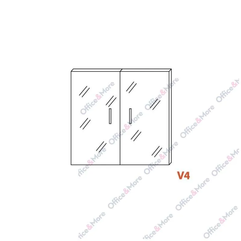 OMF VRATA V4 ZA H85 STAKLENA 2kom. 37,7/76,4 DAFNE 