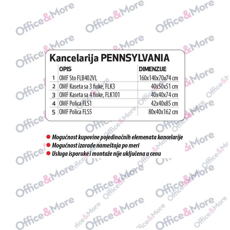 OMF KAS.SA 4FIO.FLK101 40/40/74 PENNSYLVANIA 