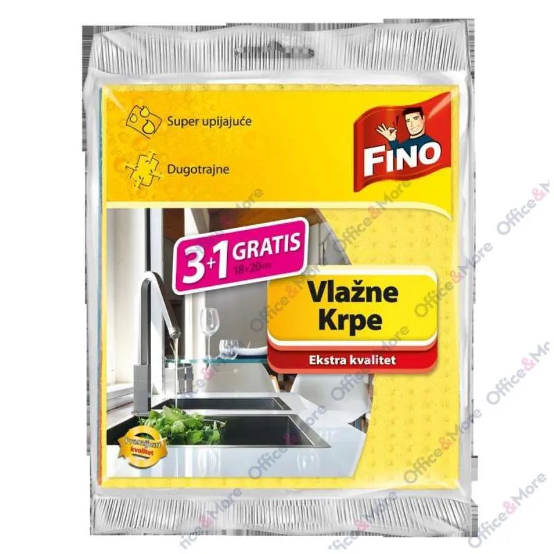 FINO Vlažne krpe 18x20cm 3+1 gratis -20498 