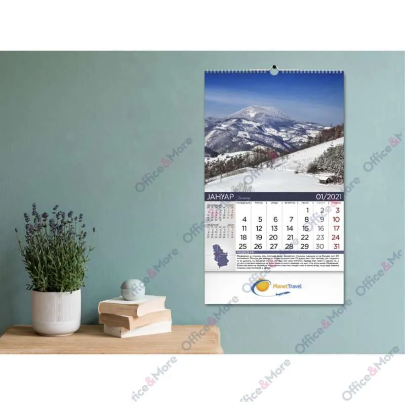 KALENDAR 70.014 ZIDNI PRIRODNO BLAGO SRBIJE 