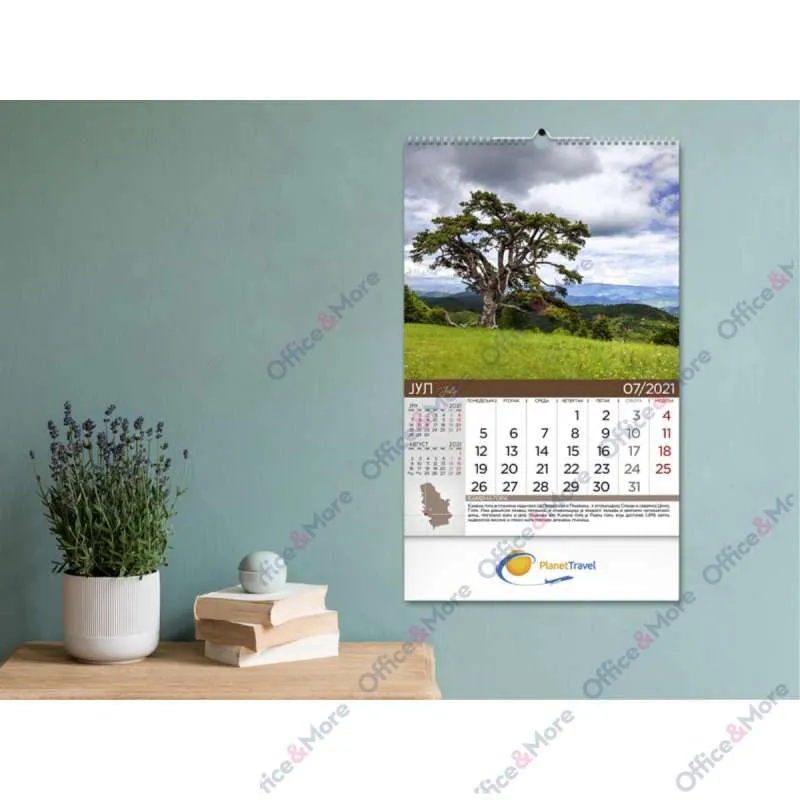 KALENDAR 70.014 ZIDNI PRIRODNO BLAGO SRBIJE 