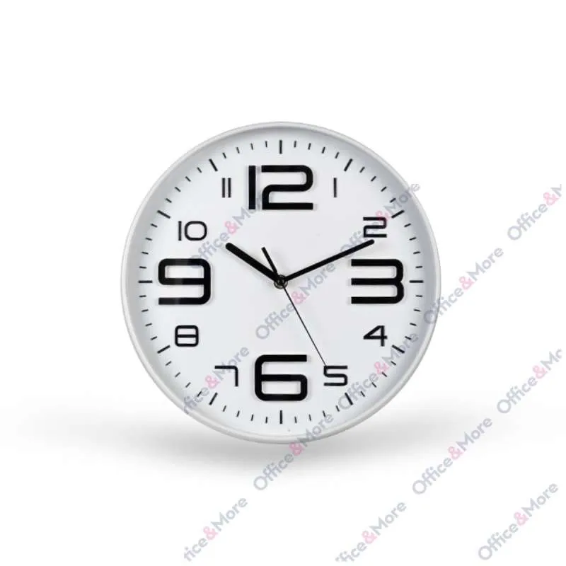 ZIDNI SAT 31.026.10 BELI / CRNI BROJEVI 