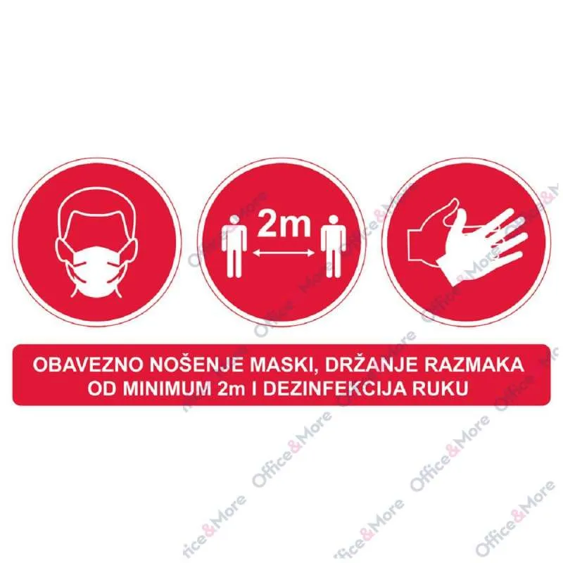 NALEPNICA OBAVEZNO NOŠENJE MASKE  51965 