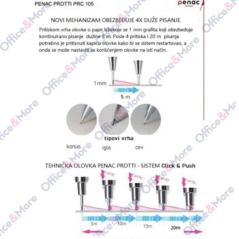 OLOVKA TEHNICKA PENAC 0.5mm PROTTI PRC 105 U BOJI 